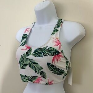 Holipick sz sm swim top in a tropical fabric New with tag beautiful top